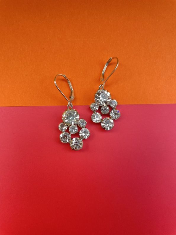 vintage crystal earrings from 1960s