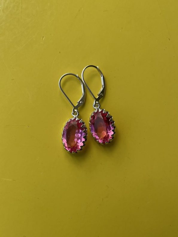 pink vintage earrings